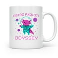 thumbnail image 2 of Astro Axolotl Magic 11 oz Coffee Mug - Vaporwave Art for Space Lovers White Ceramic Gift, 2 of 6