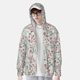 thumbnail image 2 of Vsdgher Sweat à Capuche Imprimé Floral Féerique pour Hommes Femmes, Manches Longues Protection Solaire Pêche Course Natation-Petit, 2 of 7