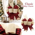 thumbnail image 5 of Christmas Wreath Bows, Red Black Buffalo Plaid Bows for Wreath, Rustic Farmhouse Bows for Front Door, Winter Christmas Tree Bows for Indoor Outdoor Xmas Decorations 2 Pack(Red&White), 5 of 8