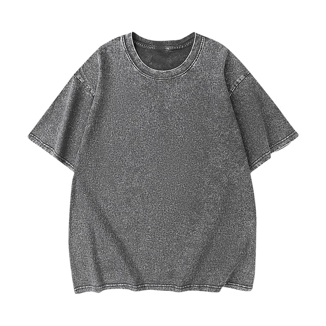 Styesk T-Shirts pour Hommes Vintage Couleur Unie Manches Courtes Col Rond