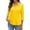 Yellow -FF06, variant on Nestiefly Women Polo Shirts 3/4 Sleeve V Neck Business Casual Tops Golf Collared 3 Buttons Summer Work Blouse Turquoise S
