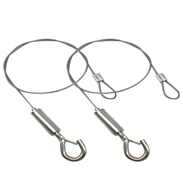Miangastore Ceiling Wire Hanger Carbon Steel Round For Lighting Setup 2Set 59In x 0.06In