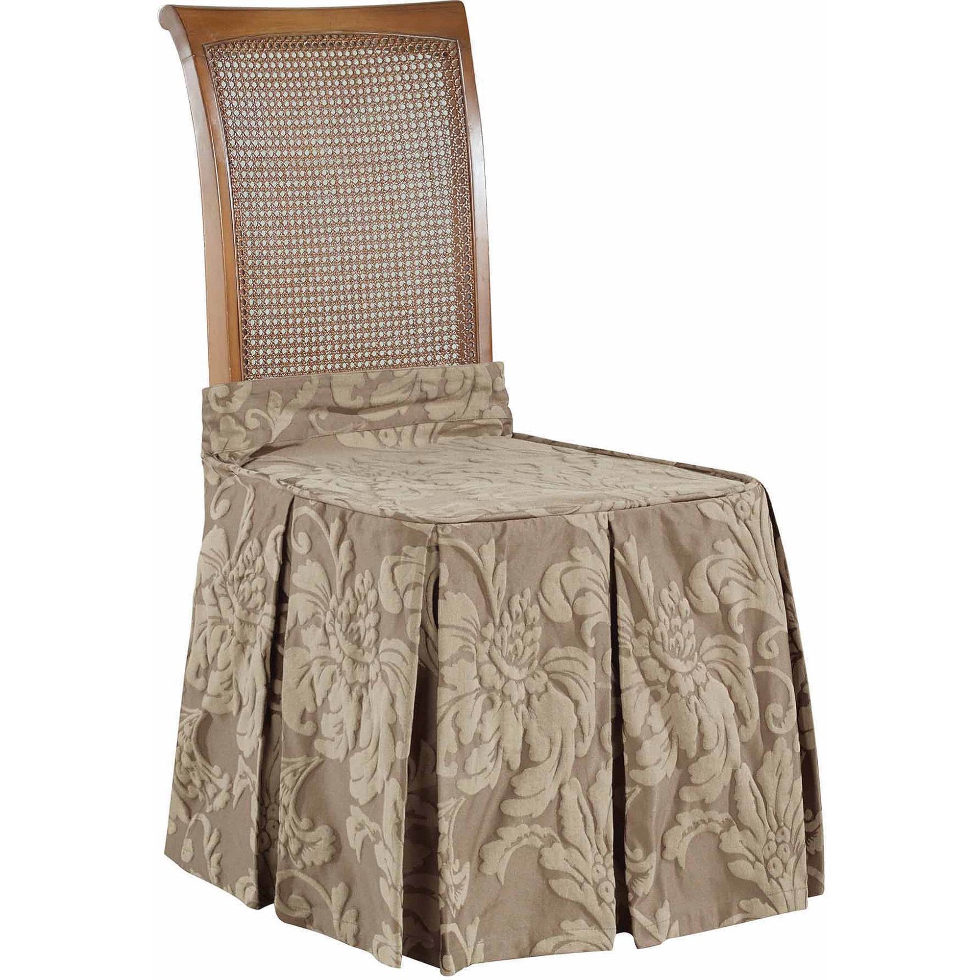 Sure Fit Matelasse Damask Dining Chair Skirt