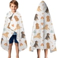 thumbnail image 3 of Dog Love Rainbow Hooded Bath Towel，50"x30" for Ages 3 To 12 Kids, Quick Dry Lightweight Soft Microfiber Hood Beach Towel Cover Up for Kids, 3 of 7