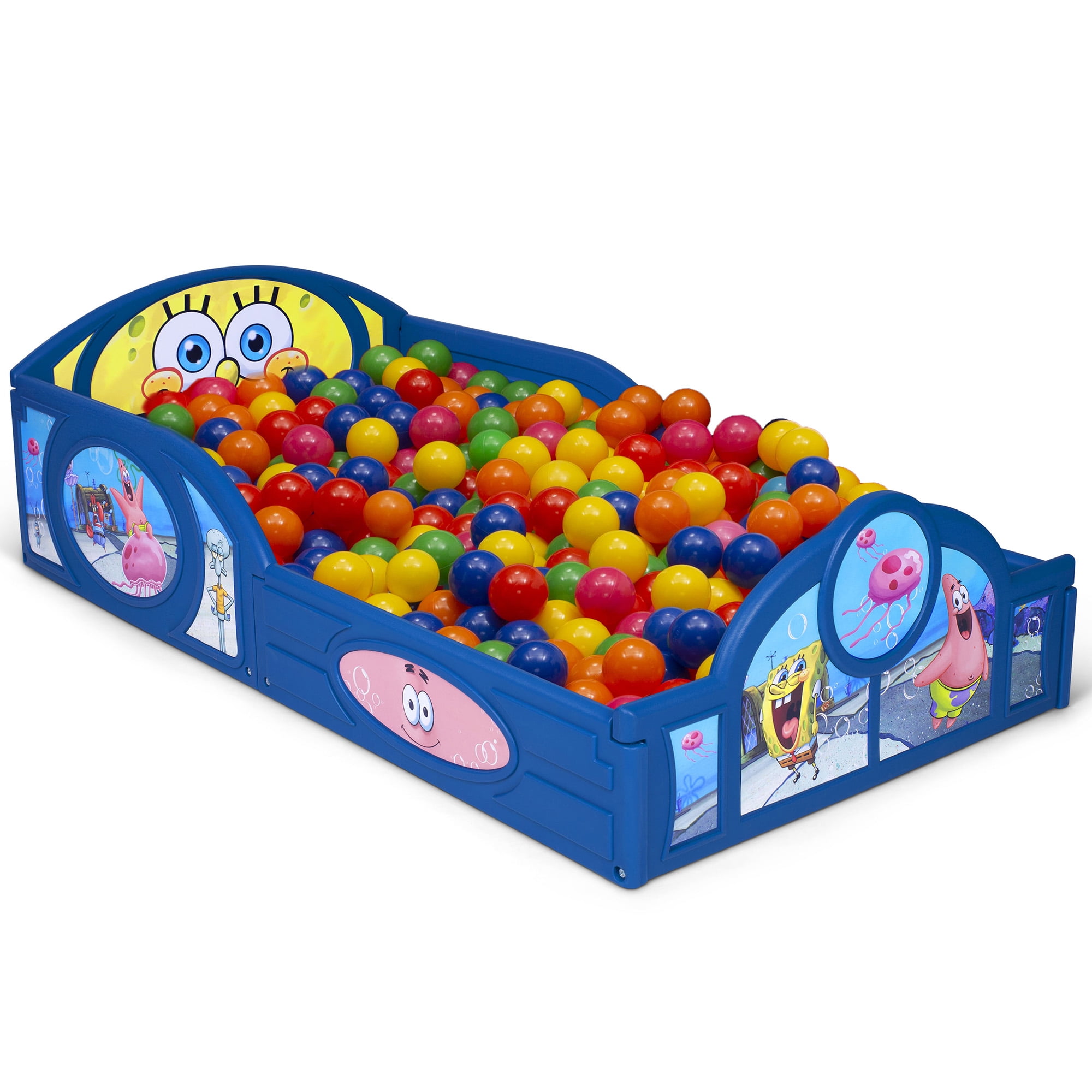 Spongebob Squarepants Plastic Sleep And Play Toddler Bed By Delta Children Walmart Com Walmart Com
