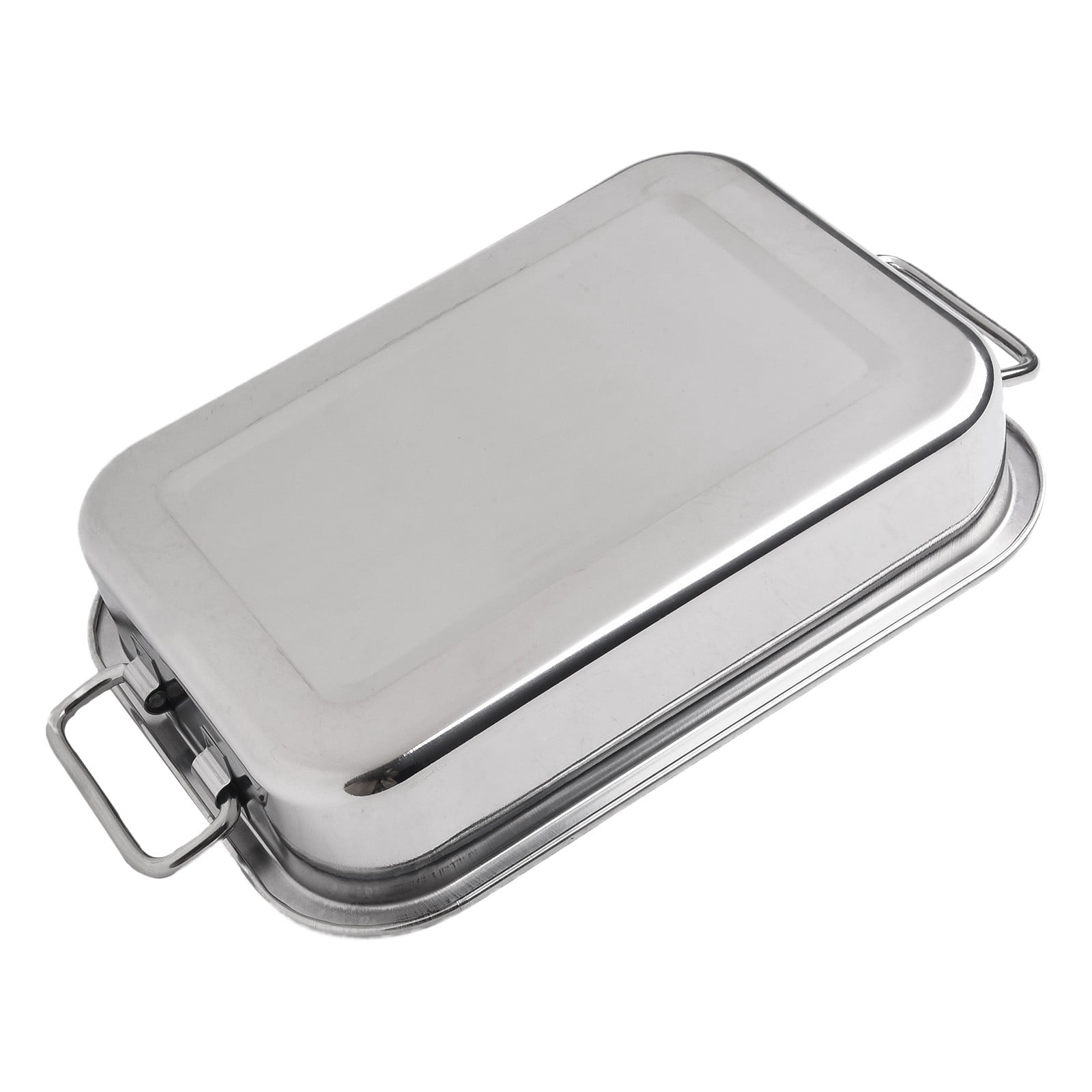 Plat à Rôtir Avec Grille En Acier Inoxydable - Plusieurs Tailles (de 25x18cm à 39x28cm) - Pour Four, Facile à Nettoyer - 3