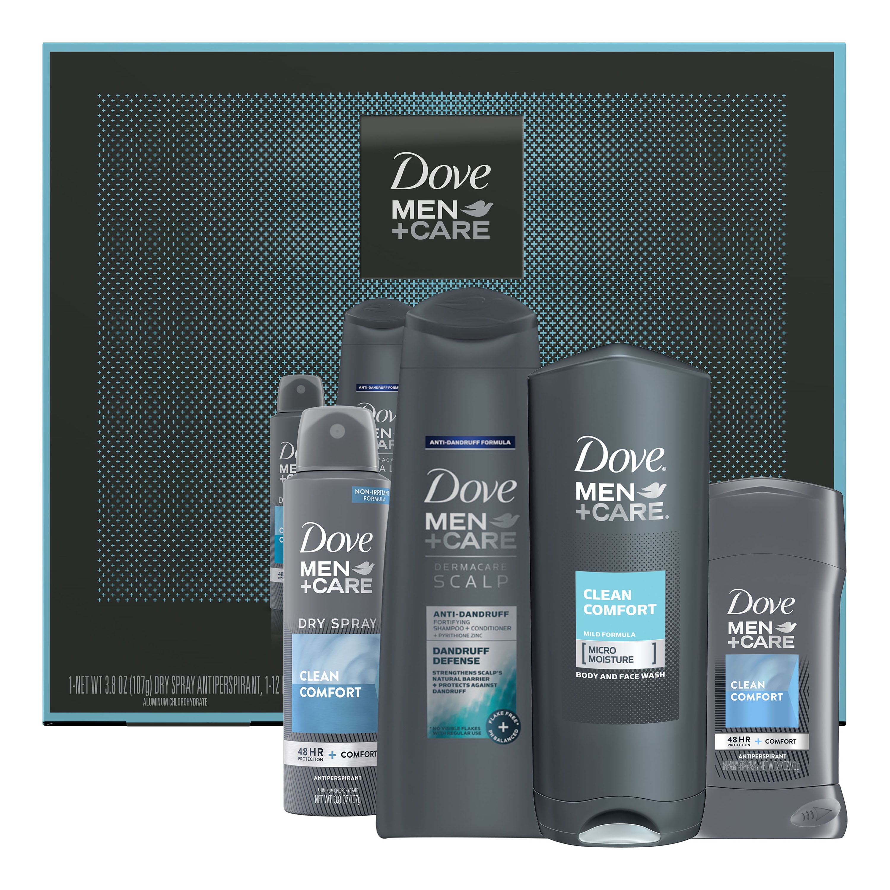 ($19 Value) Dove Men+Care Clean Comfort Holiday Gift Set (Dry Spray ...