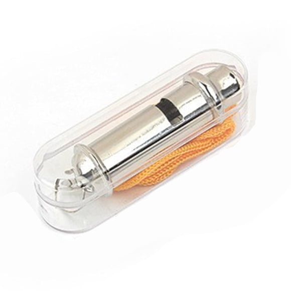 TACILIP 1pc Stainless Steel Outdoor Survival Whistle Referee Neck Hanging Sports Timer Whistle Camping Utensils, Men Gifts