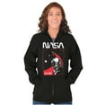thumbnail image 3 of NASA Worm Logo Outer Space Astronaut Unisex Plus Size Zip Hoodie Brisco Brands 4X, 3 of 4