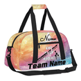 thumbnail image 3 of Qzaxky Personalized Dance Bag Gym Bag Custom Duffle Bag Large Dance Bag for Girls with Name Overnight Bag Shining Rainbow Pattern, 3 of 7