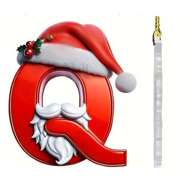 Adornos para árbol de Navidad con 26 letras, colgantes con letras navideñas, adornos navideños de Navidad, colgantes, árbol de Navidad T9S9