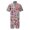 Red, variant on Vedolay Sets For Men Mens Hawaiian Shirts Sets 2 Piece Beach Attire Tropical Aloha Print Outfit,White 4XL