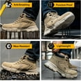 thumbnail image 6 of Steel Toe Boots for Men Work Safety Boots Indestructible Shoes Industrial Construction Boot Comfortable Puncture Resistant Lightweight Work Boots, 6 of 13