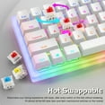 thumbnail image 5 of XVX Womier 75% Keyboard - Creamy Keyboard, TKL Mechanical Gaming Keyboard, Hot Swappable Keyboard, K87 PRO with Pudding Keycaps Wired RGB Keyboard for PC PS4 Xbox - Red Switch, 5 of 11