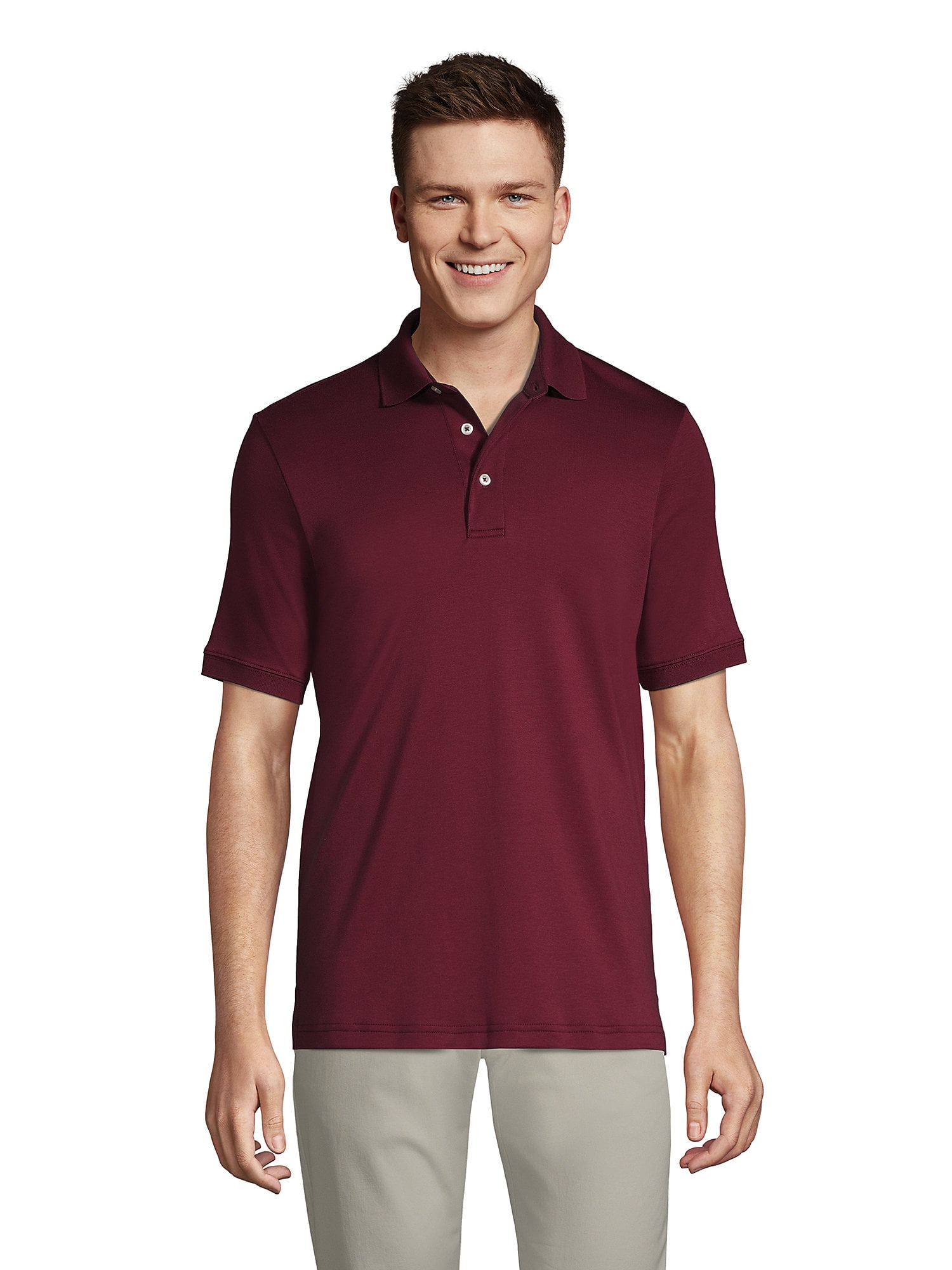 Lands' End Men's Short Sleeve Super Soft Supima Polo Shirt
