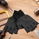thumbnail image 2 of 5 pares de guantes de trabajo sin dedos para hombre, de punto transpirables, antideslizantes, para clima frío, conducción, ciclismo y reparaciones., 2 of 7