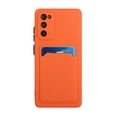 thumbnail image 2 of Galaxy S20 FE Case, Slim Soft Fit Shockproof Protection Case Dropproof Non-Slip Silicone Case with Card Slots Soft TPU Bumper Phone Wallet Case for Samsung Galaxy S20 FE, Orange, 2 of 7