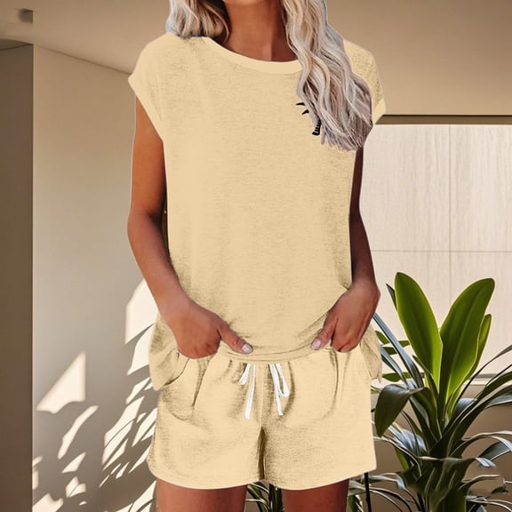 MAIHAN Women Casual Outfits Y2k Outfits Short Sleeve Tops Shorts Cute 2 Piece Outfits for Women Plus Size Outfits for Curvy Women