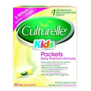 Culturelle Kids Packets Daily Probiotic Formula, One Per Day Dietary Supplement, Contains 100% Naturally Sourced Lactobacillus GG –The Most Clinically Studied Probiotic†, 30 Count