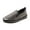 Black, variant on Women's Rhinestone Slip-On Sneaker Casual Flat Loafers Flat Sole Single Shoes One-footed Shoes Casual Shoes Silver 10.5