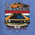 thumbnail image 6 of Wild Bobby Ford Yellow Mustang Horsepower Cars and Trucks Men Graphic Tee, Vintage Heather Blue, 5X-Large, 6 of 6