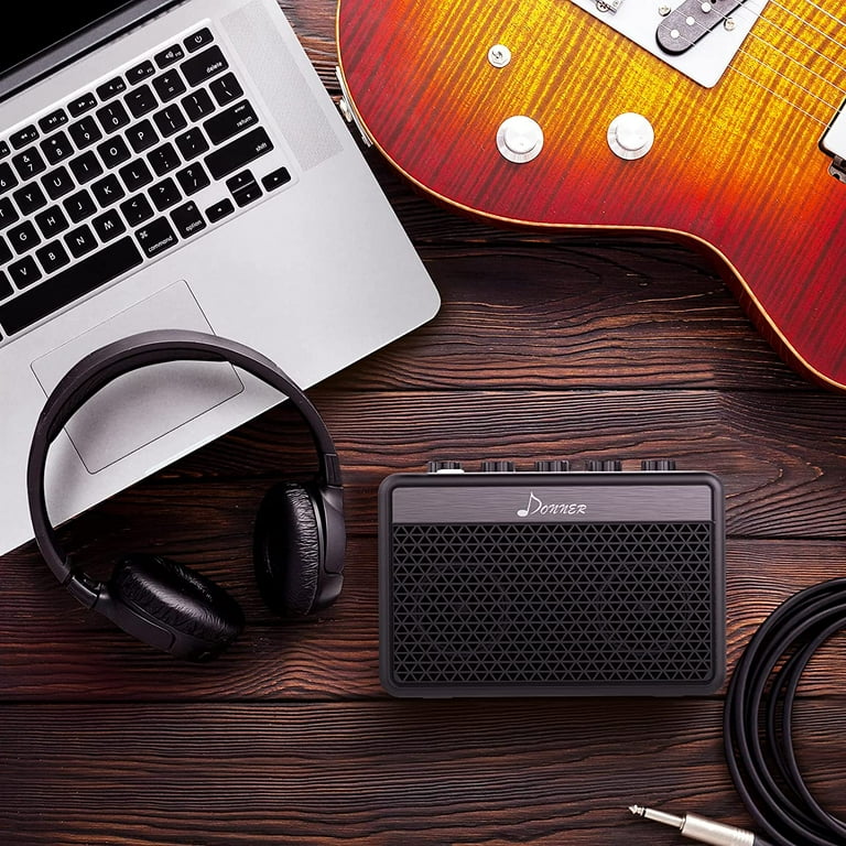 Donner DA-10- Mini amplificador de guitarra eléctrica de 5W, amplificador  portátil para práctica de escritorio con un tono británico retro