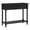 Black, variant on GZXS Vintage Antique Console Table with 2 Storage Drawers and Bottom Shelf, 35.5" Compact Entryway Accent Table w/ Solid Pine Wood Legs, Black