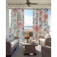 thumbnail image 4 of Spring Flowers Blackout Curtains for Bedroom Living Room, Watercolors Pink Blue Flower Eucalyptus Leaves 45 In Long Thermal Insulated Room Darkening Drapes Grommet Window Treatments, 42 x 45 In, 4 of 9
