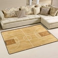 thumbnail image 2 of Coolnut Lightweight Soft Area Rugs 31x20 Inch, Wood Basketball Court Floor Mat Doormat for for Rooms Entrance Hardwood Floor Living Room 2'7" x 1'8"） Nursery Rugs, 2 of 6