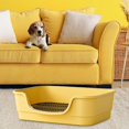 thumbnail image 1 of Caja de arena Abierta para gatos Fernando Entrada Baja Color Amarillo 47,5 x 35 x 15 cm, 1 of 8