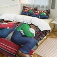 thumbnail image 2 of Sheet Queen Size,Super-Mario And Luigi Bed Sheets for Kids Boys Girls,Bedding Set,3 Pieces,1 Soft Breathable Sheet and 2 Pillowcases,102"x90", 2 of 4