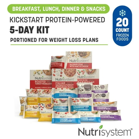 Nutrisystem Kickstart Protein-Powered Weight Loss Kit, Frozen Packaged Meals, 20 Count (Regular)