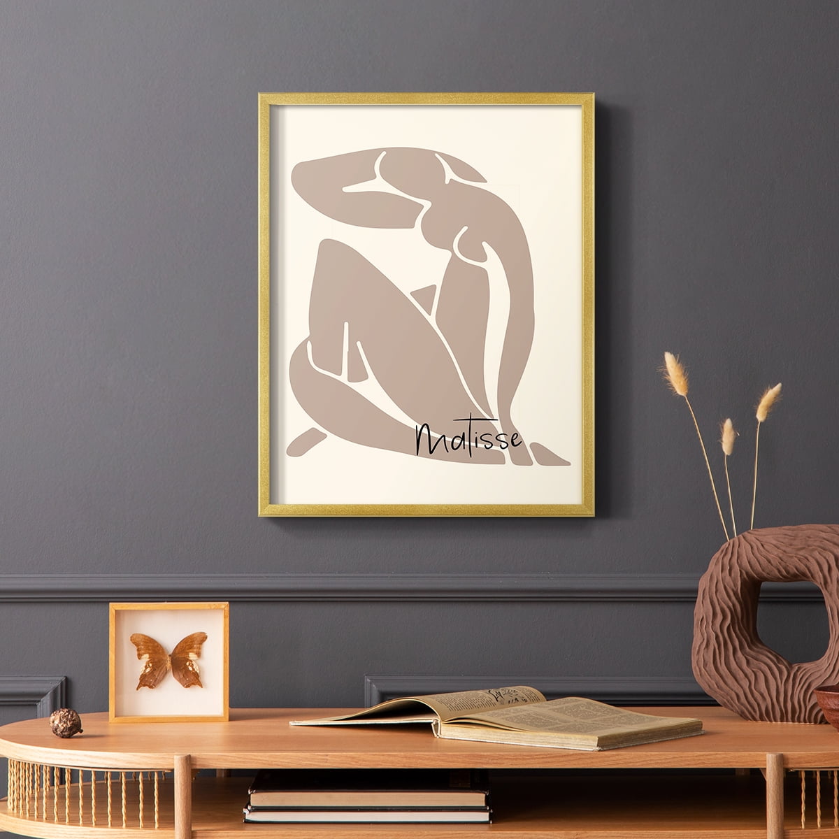 Matisse CCCVIII in Gold Solid Wood 8 x 10 Framed Print