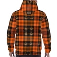 thumbnail image 7 of Picia Halloween Tartan Plaid Pattern Casual Men's Hoodie - Lightweight Hooded Sweatshirt with Kangaroo Pocket, Comfortable Pullover for Everyday, Travel-3X-Large, 7 of 7