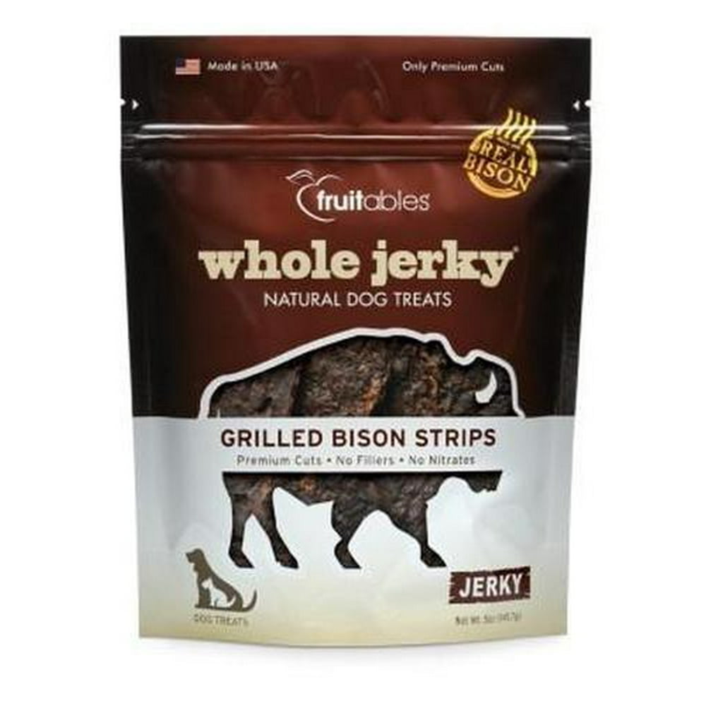 Fruitables Whole Jerky Grilled Bison Strips Dog Treats, 5 oz Walmart