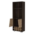 thumbnail image 2 of HomeRoots 488497 Dark Brown Corner Bar Cabinet with Multiple Shelves, 2 of 6