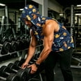 thumbnail image 5 of Digital Camo Sleeveless Hoodie For Men, Muscle Fit Pullover Tank with Kangaroo Pocket - Quick-Dry Workout Vest for Gym & Bodybuilding Blue L, 5 of 8
