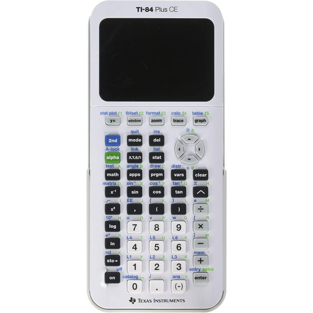 Calculadora gráfica Texas Instruments TI-84 Plus CE, color blanco