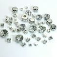 thumbnail image 4 of U8MO 200 Silver Clear Crystal Glass Rose Montees Mixed Size Sew on Rhinestones Beads, 4 of 7