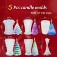 thumbnail image 2 of Kit de velas de silicona Craft Mold MUXIUNT para árbol de Navidad, 5 piezas, 2 of 5