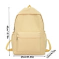 thumbnail image 3 of White Nylon Backpack Large Capacity Travel Rucksack Lightweight Water Resistant Laptop Bag 40cm Minimalist Daypack for College Work Commute Unisex, 3 of 5