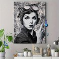 thumbnail image 4 of Qisvanset Retro Woman With Goggles Art Canvas Print 15.75x11.81 Inches, 4 of 8