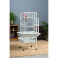 thumbnail image 2 of HomeStock Mid-Century Marvel Bird Cage with Retro-Inspired Design, Durable Construction, Spacious Interior, and Elegant Finish for Stylish-Color:Pewter White, 2 of 5