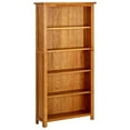thumbnail image 1 of vidaXL 5-Tier Wooden Bookcase 70x22x140 cm Solid Oak Wood, 1 of 5