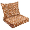 thumbnail image 1 of Vargottam Printed Outdoor DeepSeatPatioCushions Set 2pcsSeatSet All Weather Replacement CushionPatioSeatand Back Cushion Set 25"x25"x5"-Orange, 1 of 8