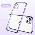 thumbnail image 1 of Funda de silicona suave transparente con marco chapado de lujo para iPhone 14 Plus 13 12 11 Pro Max Mini X XS XR SE 2022 8 7 funda transparente de TPU Tan Jianjun unisex, 1 of 2