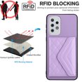 thumbnail image 5 of Allytech Galaxy A33 5G Wallet Case with Shoulder Strap, Luxury PU Leather RFID Blocking Protectve Anti-Scratch Bumper Cards Slots Magnetic Closure Phone Case Cover for Samsung Galaxy A33 5G, Purple, 5 of 9