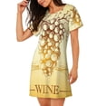 thumbnail image 2 of Disketp Bunch of Grapes para Camisón Corto de Manga Corta para Mujeres, Camisón Cómodo con Escote Redondo, Bonito y Confortable, 2 of 6