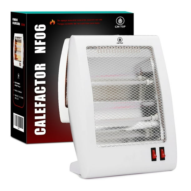 Calentador Eléctrico CM-TOP para hogar portátil 800W Calefacción rapida Sistema silencioso Uso en Interiores y Exteriores Eléctrico portátil de cerámica 34.5 * 29 * 14 cm