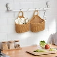 thumbnail image 6 of SWAEAZR 2 Pack Hanging Basket Woven Wall Baskets Hanging Storage Basket Woven Shelf Basket Storage Bin Plant Basket Small Woven Storage Basket with Handle Decorative Basket for Home Office Organizing, 6 of 8